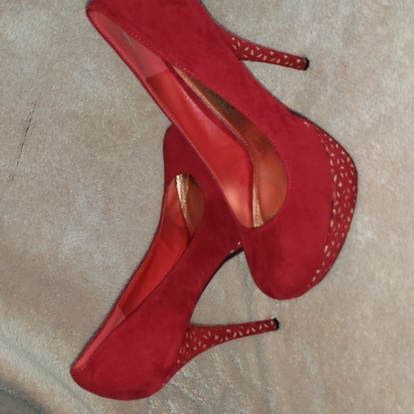 JustFab Shoes - Aviana Red heels by Just Fabulous,  size 8
